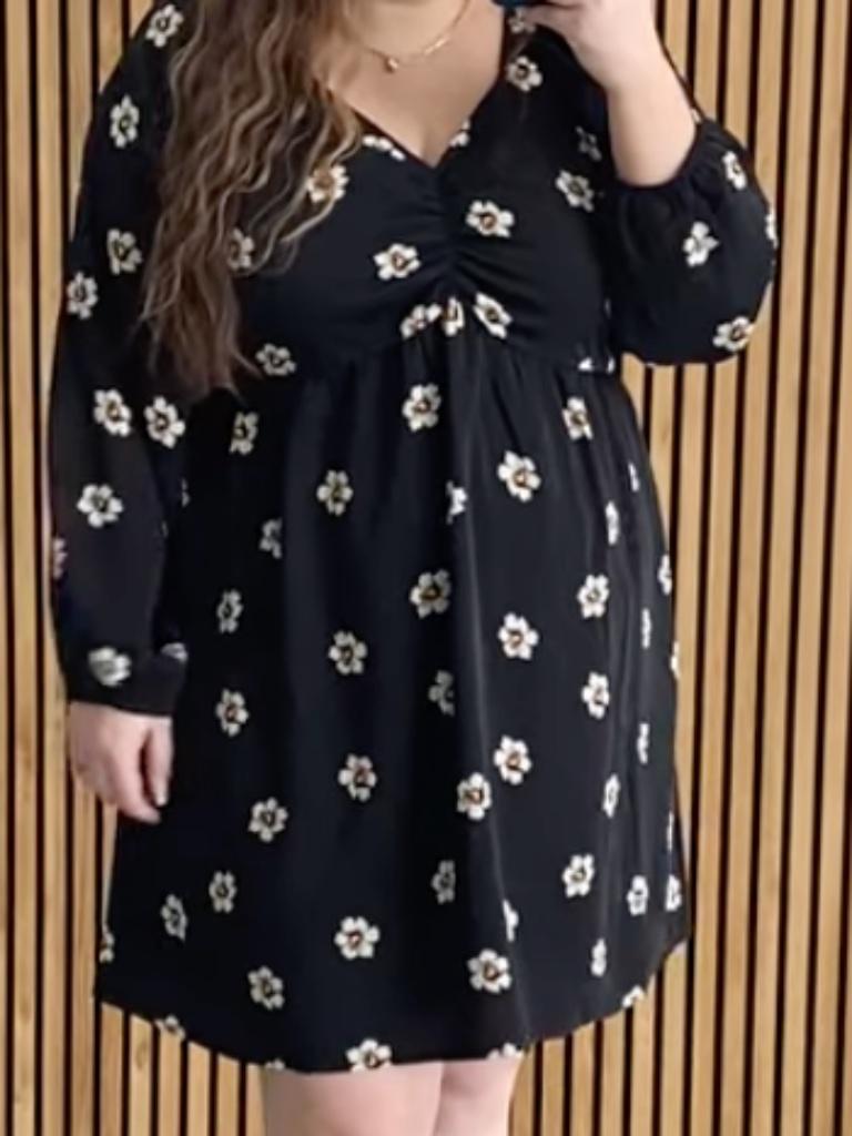 Piper & Scoot: The Gwenevere Floral Detail Dress In Black - 2xl — image 2 of 8